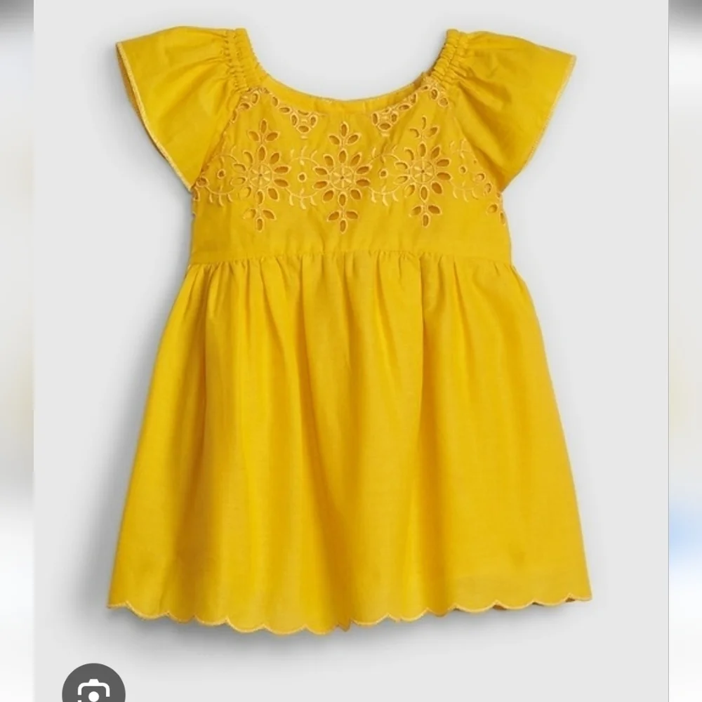 Gap Kids Yellow Eyelet Dress Size 2